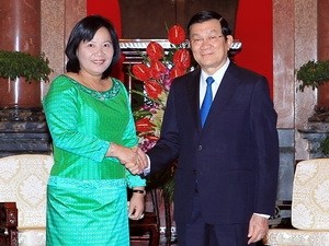Chủ tịch nước Trương Tấn Sang tiếp Viện trưởng Viện Công tố Campuchia - ảnh 1
